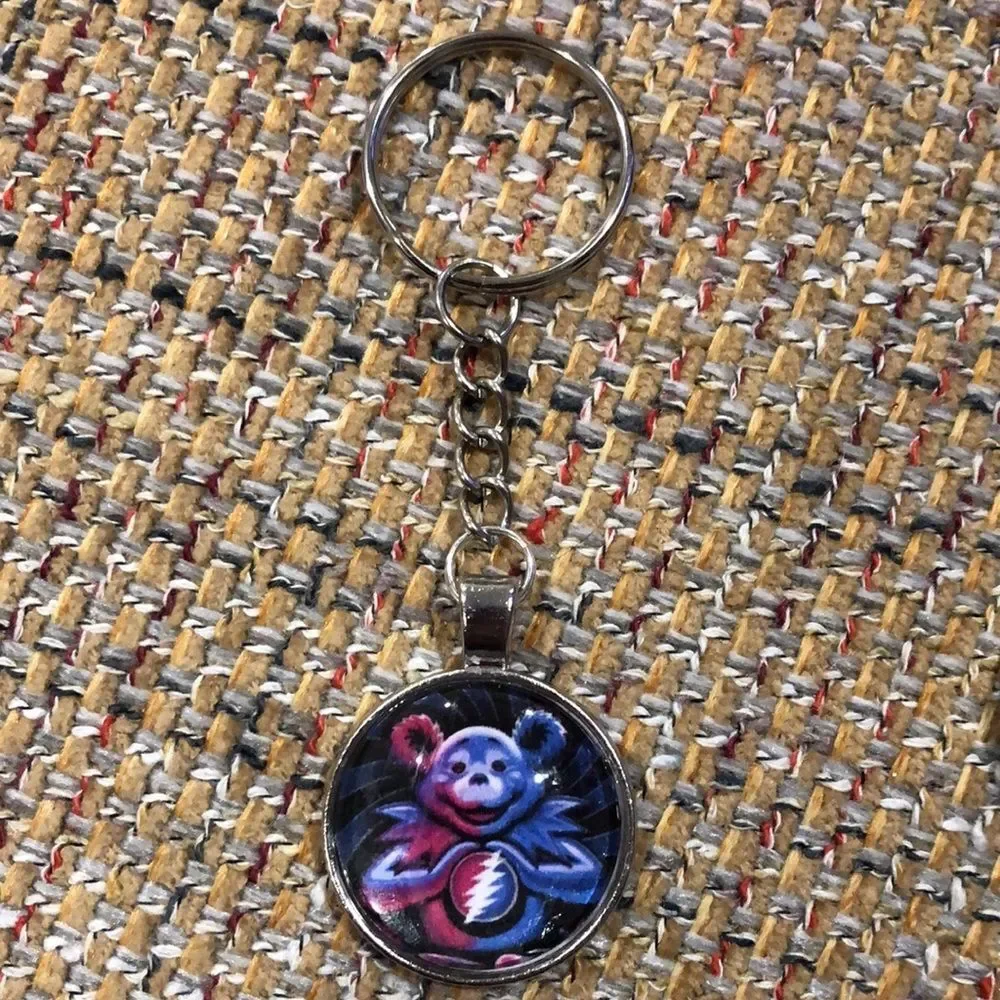 Grateful Dead Keychains PURPLE PINK SYF BEAR BUYITWHENFOUND Custom Made